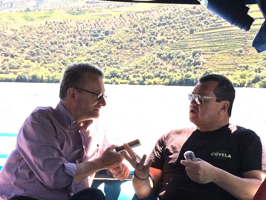 Een interview op de Douro.